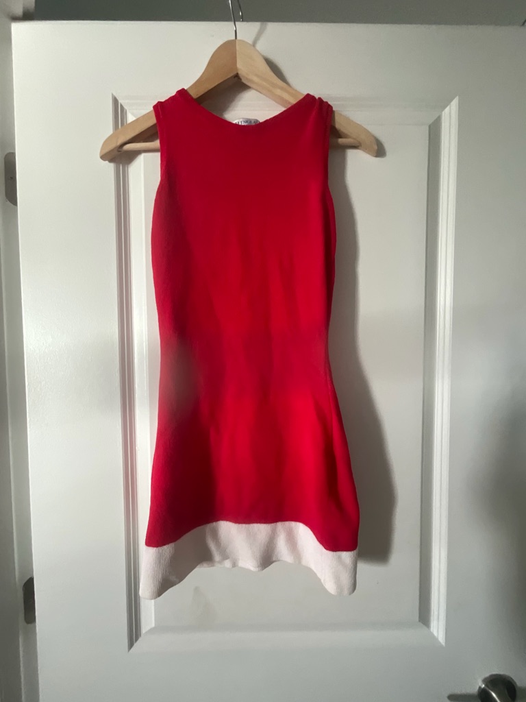 Kari England Nantucket Red And White Sleeveless A-Line Dress Xxs 2